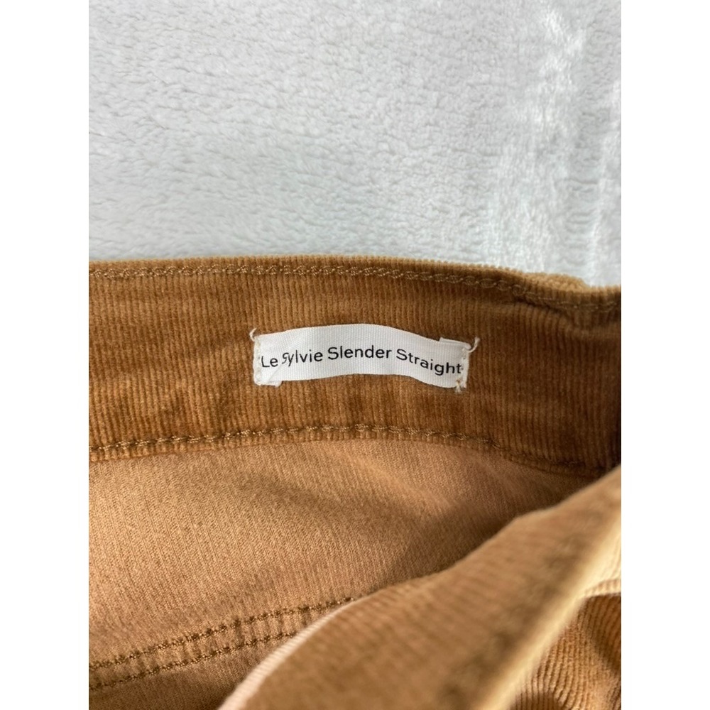 FRAME Corduroy Pants Sz 29 (actual 28x28) Camel Brown Le Sylvie Slender Straight - Picture 6 of 13